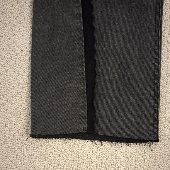 Charcoal Junior’s Straight Jeans Mid Rise Baggy - Picture 6 of 12